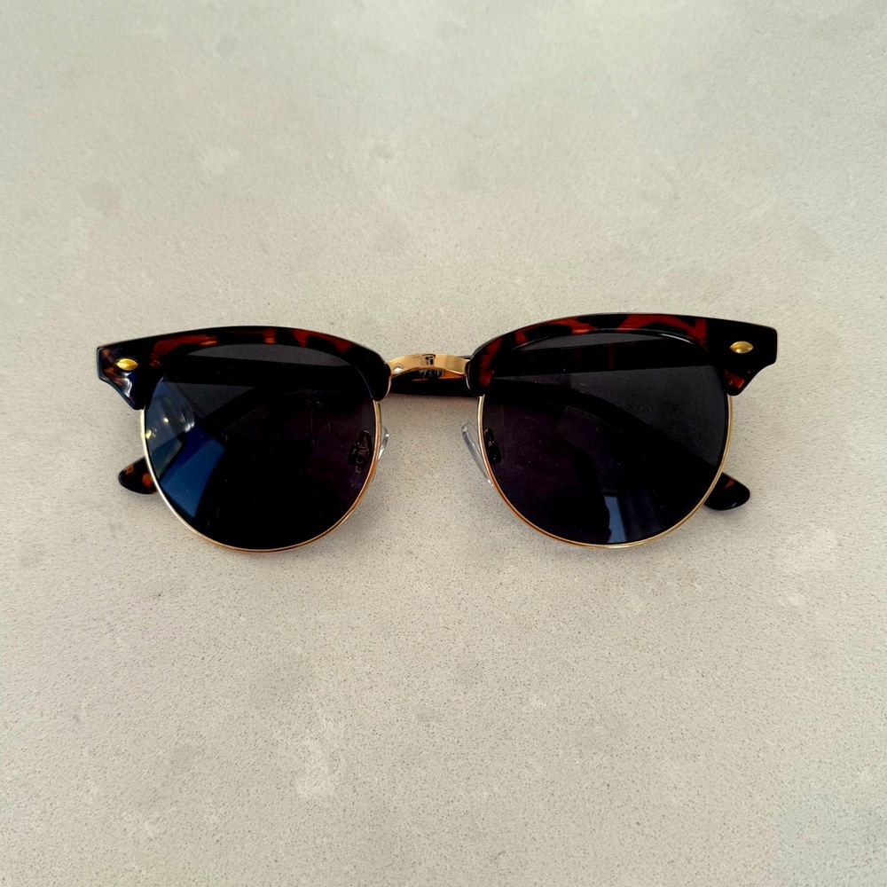 Brown and Black Club Master Sunglasses